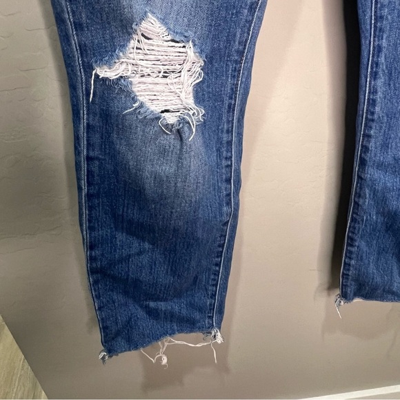 Madewell Jeans The High Rise Slim Boy Distressed Fray Hem Boyfriend Trend Casual - Picture 5 of 12